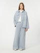 Блакитні брюки WEEKEND MAX MARA широкого крою: фото 1 - Invogue