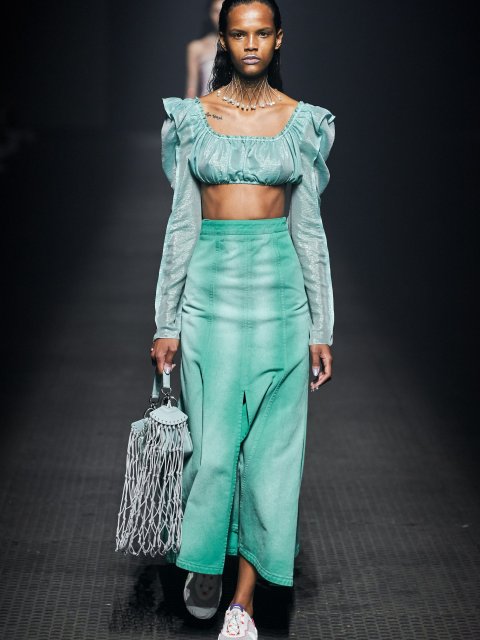 Бірюзова спідниця KENZO : фото 1 - Invogue