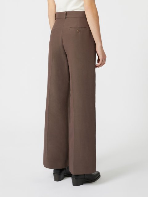 Шоколадные брюки WEEKEND MAX MARA палаццо: фото 3 - Invogue