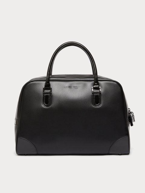 Чорна сумка MARINA RINALDI з деталями з лакованої шкіри: фото 3 - Invogue