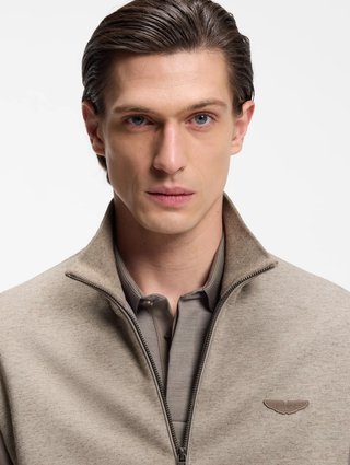 Серая спортивная кофта BOSS из модала и вискозы: фото 4 - Invogue
