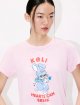 Рожева футболка Kenzo з бавовни: фото 4 - Invogue