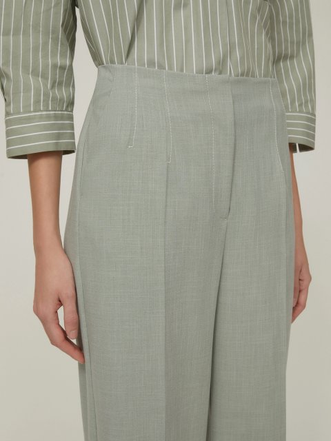 Светло-зеленые брюки PennyBlack широкие: фото 4 - Invogue