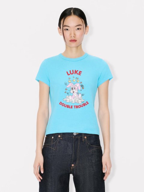 Бирюзовая футболка Kenzo из хлопка: фото 1 - Invogue