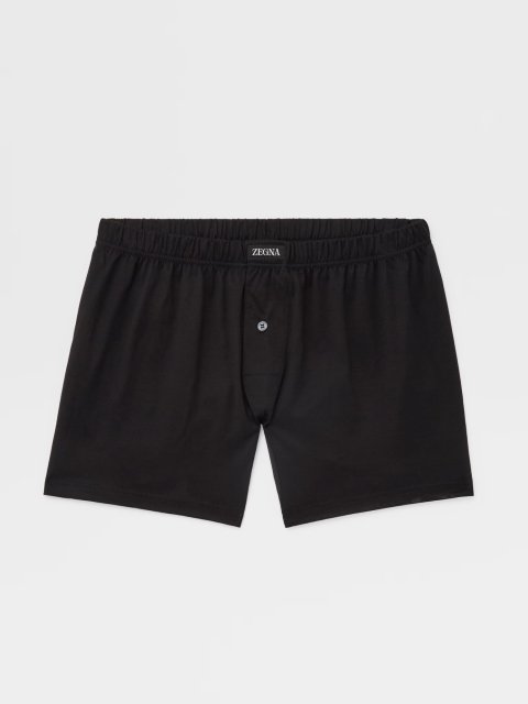 Черные боксеры Zegna из хлопкового трикотажа: фото - Invogue