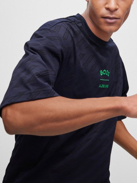 Тёмно-синяя футболка BOSS: фото 4 - Invogue