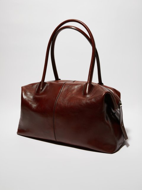 Коричневая сумка MAX&CO из блестящей кожи: фото 3 - Invogue