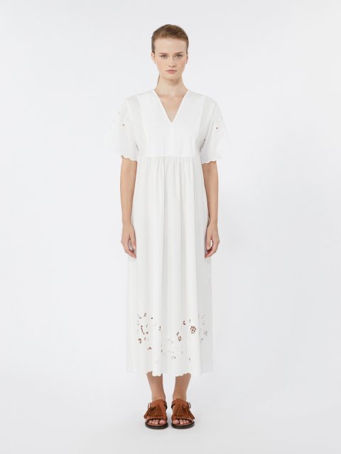 Біла сукня з вишивкою Weekend Max Mara з бавовни: фото 1 - Invogue
