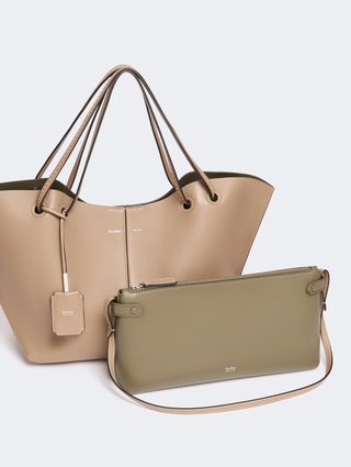 Коричнева сумка-шопер Max Mara зі шкіри: фото 4 - Invogue