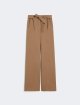 Светло-коричневые брюки MAX MARA из эластичной шерсти: фото - Invogue