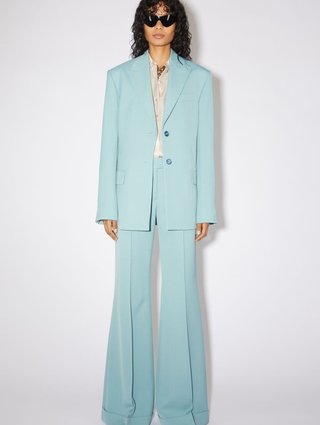 Голубые брюки клеш Acne Studios: фото 1 - Invogue