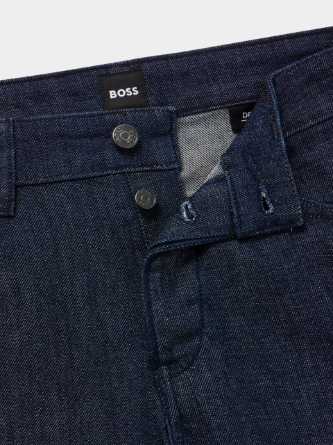 Темно-сині джинси BOSS крою slim: фото 4 - Invogue