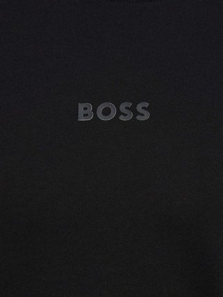 Черная футболка BOSS из хлопка: фото 2 - Invogue