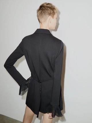Черное платье Max&Co из полиэстера и вискозы: фото 3 - Invogue