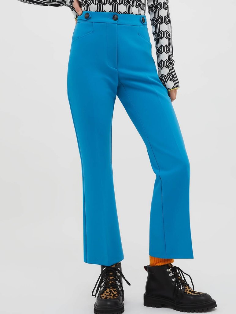 Бирюзовые брюки MAX&CO: фото 1 - Invogue