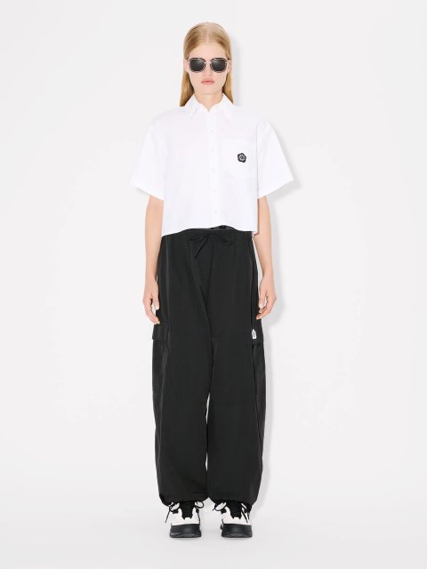 Біла сорочка Kenzo з бавовни з нашивкою: фото 1 - Invogue