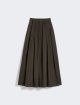 Темно-зеленая юбка MAX MARA из смеси хлопка: фото - Invogue