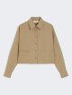 Бежева сорочка WEEKEND MAX MARA з щільного бавовняного попліну: фото - Invogue