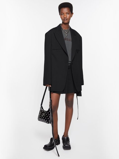 Чорний жакет Acne Studios однобортний: фото 6 - Invogue