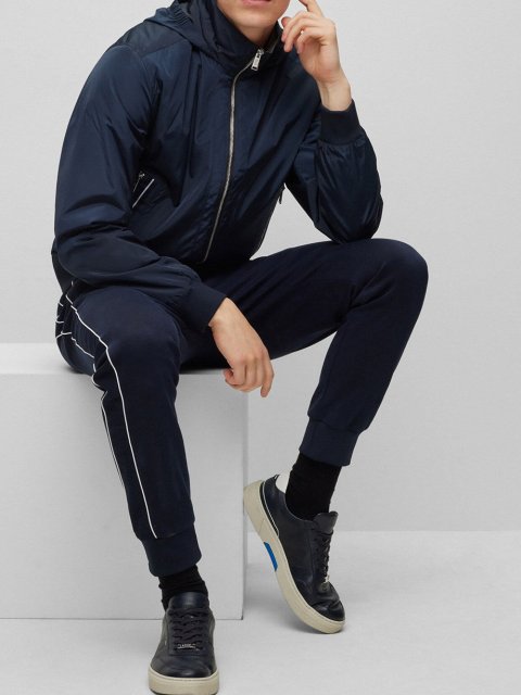 Тёмно-синие кеды BOSS: фото 4 - Invogue