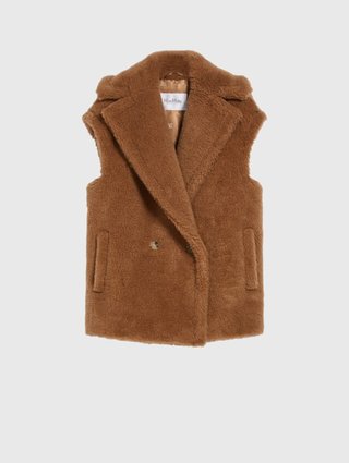 Карамельний жилет Teddy Max Mara з бленду верблюжої вовни та шовку: фото - Invogue
