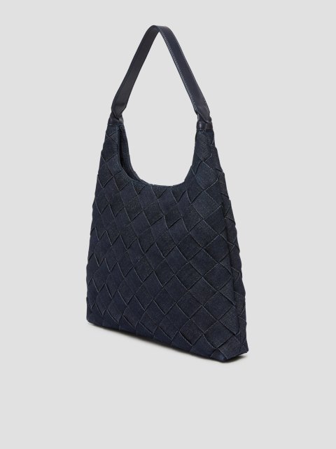 Темно-синяя сумка PennyBlack с плетением: фото 2 - Invogue