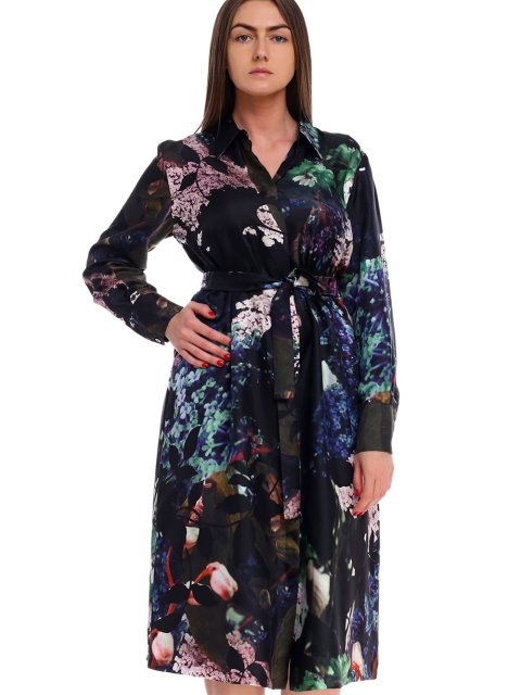 Синее платье MARINA RINALDI: фото 5 - Invogue