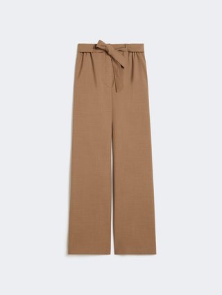 Світло-коричневі брюки MAX MARA з еластичної вовни: фото - Invogue
