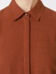 Теракотова сорочка MAX MARA з чистого шовку: фото 4 - Invogue