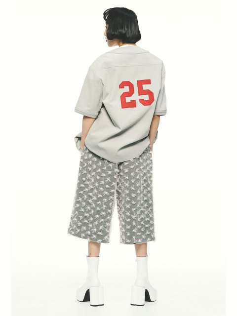 Серая футболка PUSHBUTTON из хлопка: фото 3 - Invogue