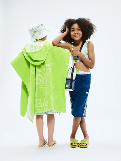 Белые шорты пляж EMPORIO ARMANI KIDS: фото 3 - Invogue