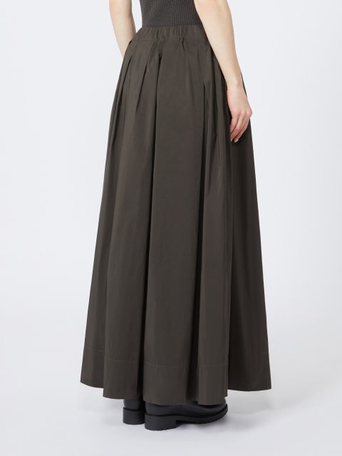 Темно-зеленая юбка MAX MARA из смеси хлопка: фото 3 - Invogue