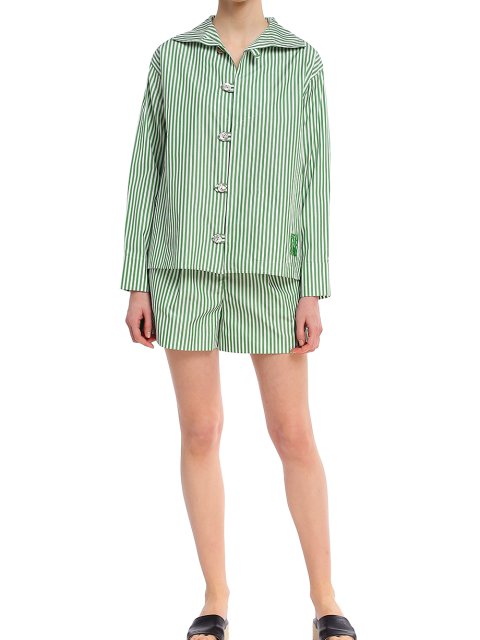 Зелёные шорты KENZO: фото 3 - Invogue