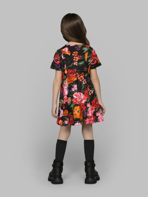 Чорна сукня Dolce&Gabbana з квітковим принтом: фото 3 - Invogue