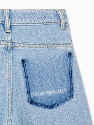 Блакитні джинси Emporio Armani з бавовни та ліоцелу: фото 3 - Invogue