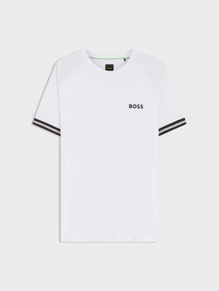 Белая футболка BOSS приталенного кроя: фото - Invogue