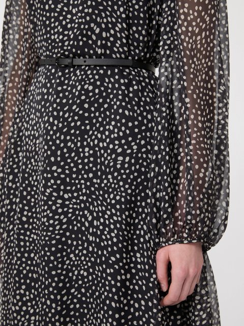 Чорна сукня MAX MARA з шовкового шифону: фото 4 - Invogue