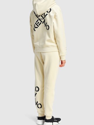 Бежевые брюки KENZO: фото 2 - Invogue