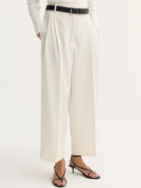 Білі брюки Róhe з суміші вовни: фото 2 - Invogue