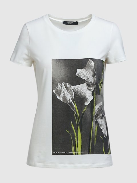 Белая футболка WEEKEND MAX MARA: фото - Invogue