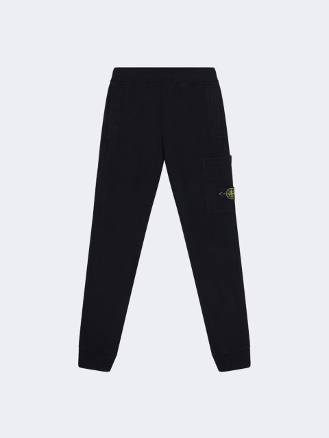 Чорні штани STONE ISLAND KIDS з бавовни: фото - Invogue