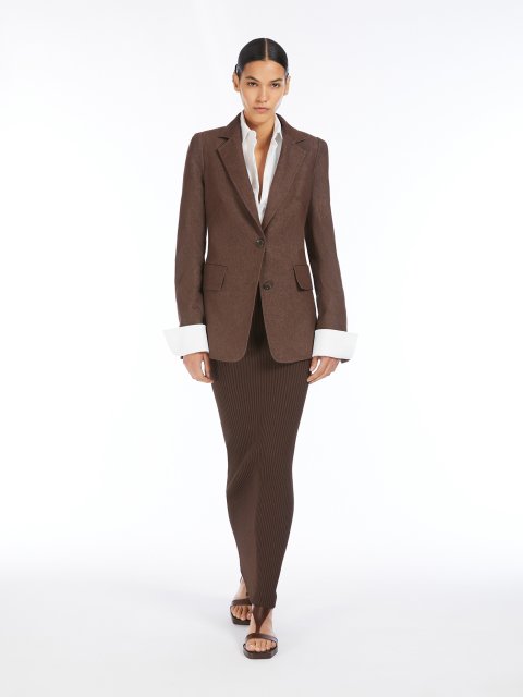 Коричневий жакет Max Mara бавовняний: фото 1 - Invogue