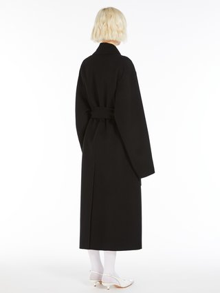 Чорне пальто Sportmax з чистої вовни: фото 2 - Invogue