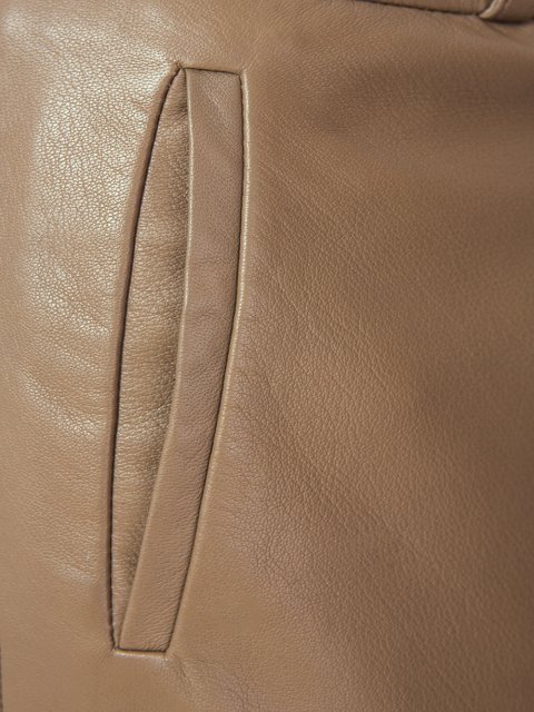 брюки шкіряні WEEKEND MAX MARA: фото 9 - Invogue