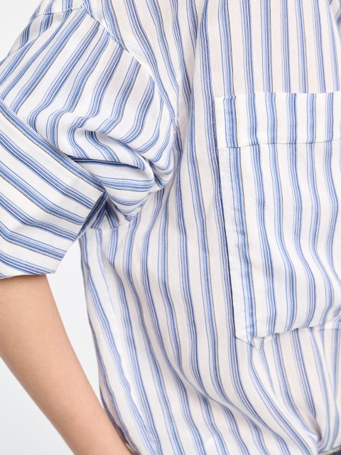 Синяя рубашка Dorothee Schumacher полосатая: фото 5 - Invogue