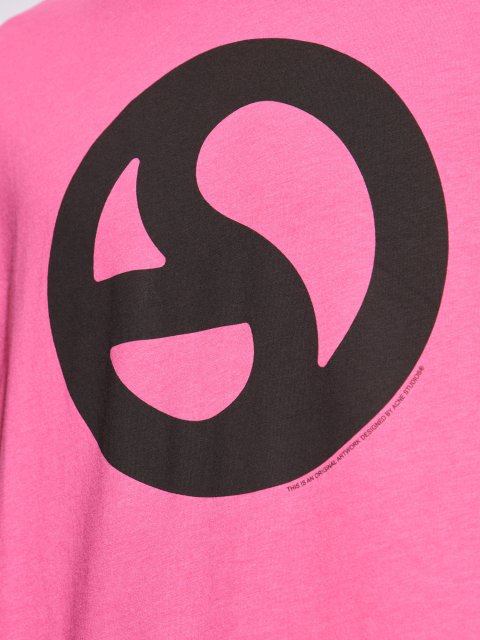 Розовая футболка ACNE STUDIOS: фото 2 - Invogue