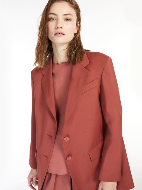Теракотовий жакет WEEKEND MAX MARA з вовни: фото 3 - Invogue