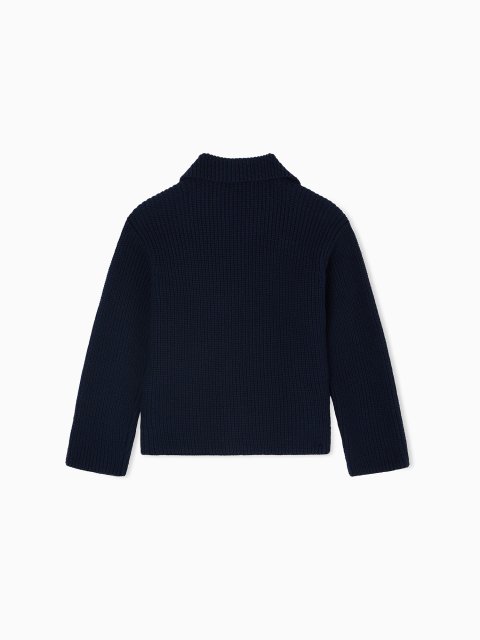 Темно-синя кофта EMPORIO ARMANI KIDS з бавовни: фото 2 - Invogue