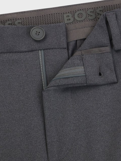 Темно-сірі брюки BOSS крою slim: фото 4 - Invogue