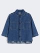 Темно-синя сорочка WEEKEND MAX MARA з бавовняного деніму: фото - Invogue
